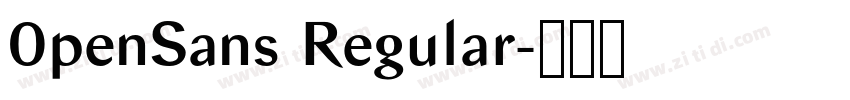 0penSans Regular字体转换